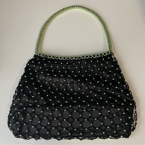 Vintage Beaded Black Purse